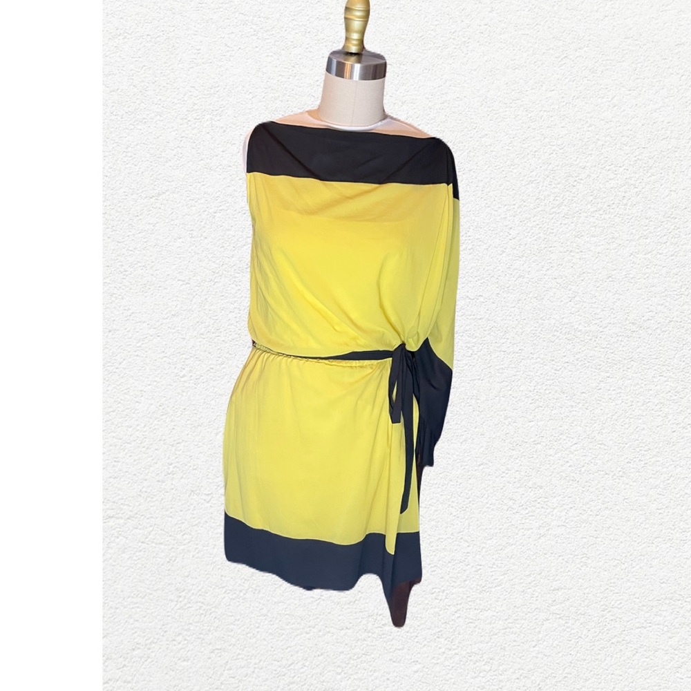 Robert Rodriguez, Yellow and Black silk Dress